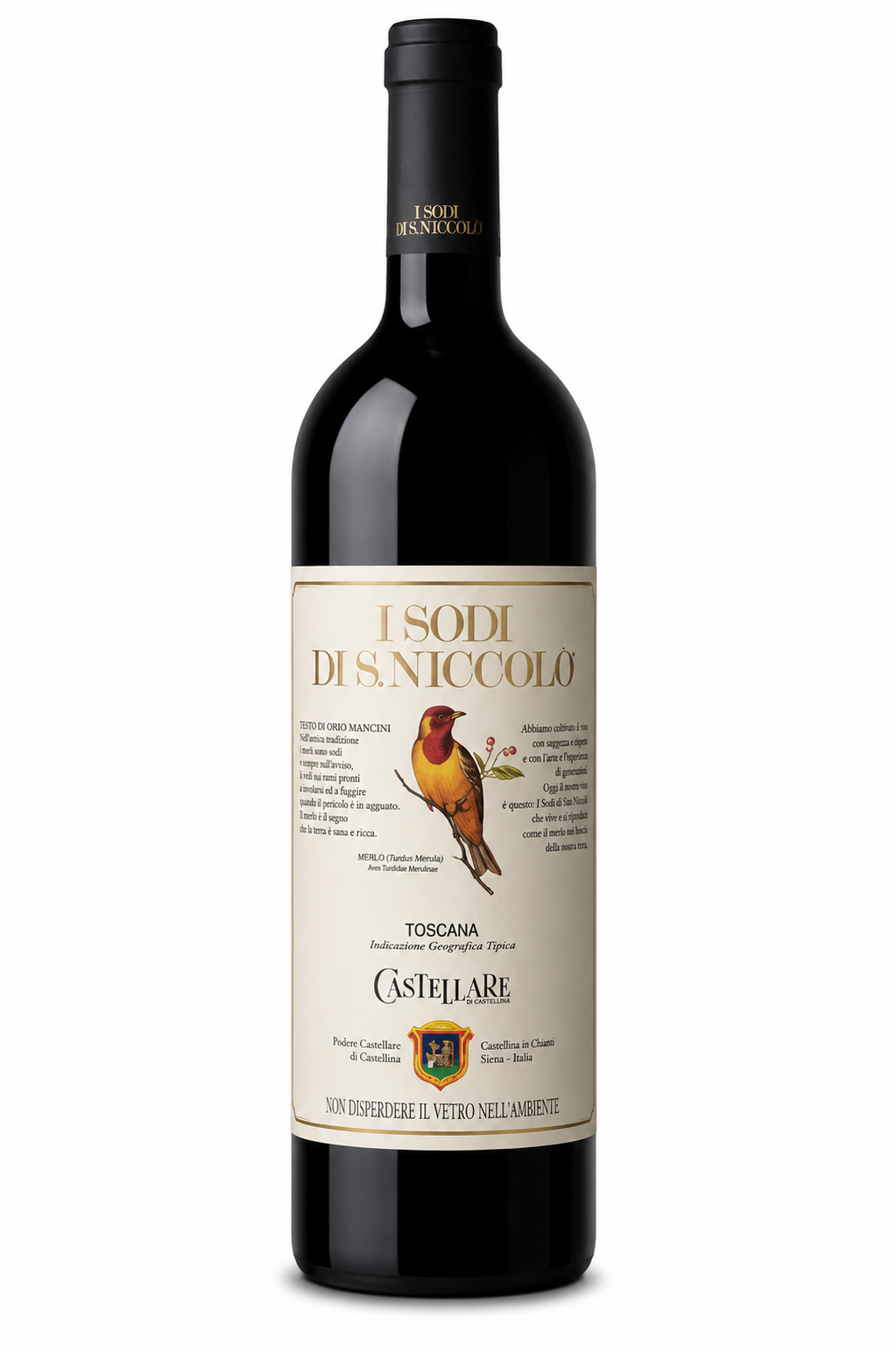 Castellare I Sodi di San Niccolò Toscana IGT bottiglia vino rosso Supertuscan